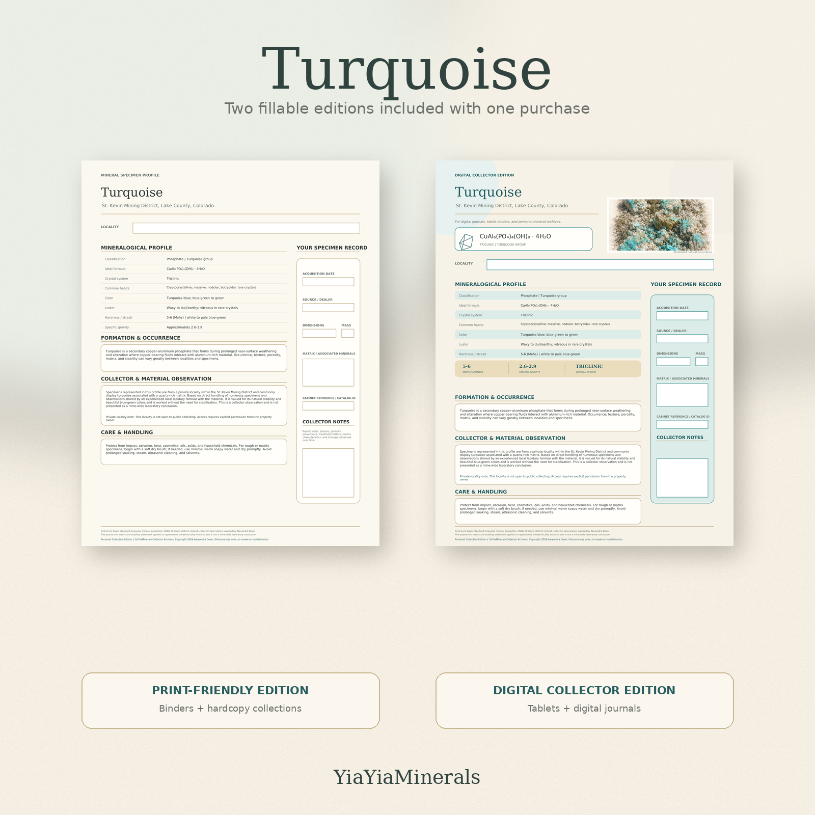 Turquoise Mineral Specimen Profile