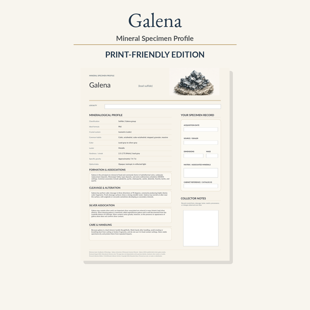 Galena Mineral Specimen Profile