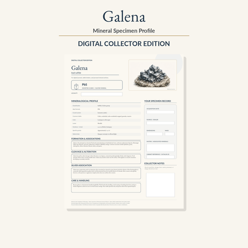 Galena Mineral Specimen Profile