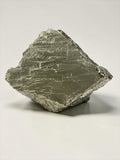 Front view of irregular blocky Climax Mine pyrite specimen with broad metallic striated face